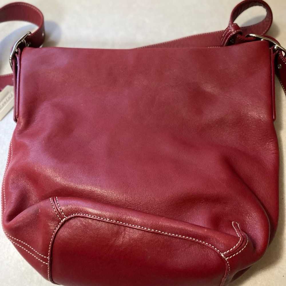 Coach Vintage 90s 9186 Legacy Red Leather Crossbo… - image 3