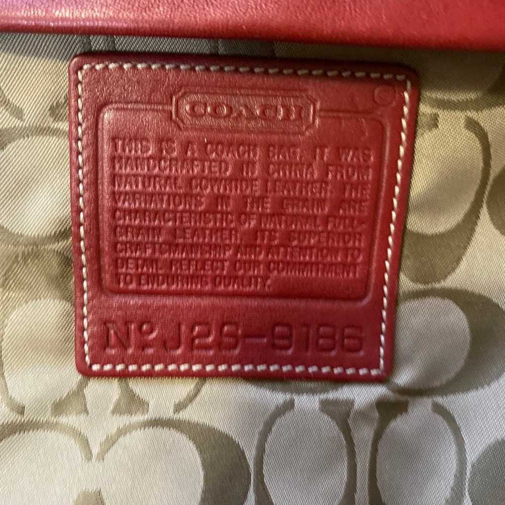 Coach Vintage 90s 9186 Legacy Red Leather Crossbo… - image 8