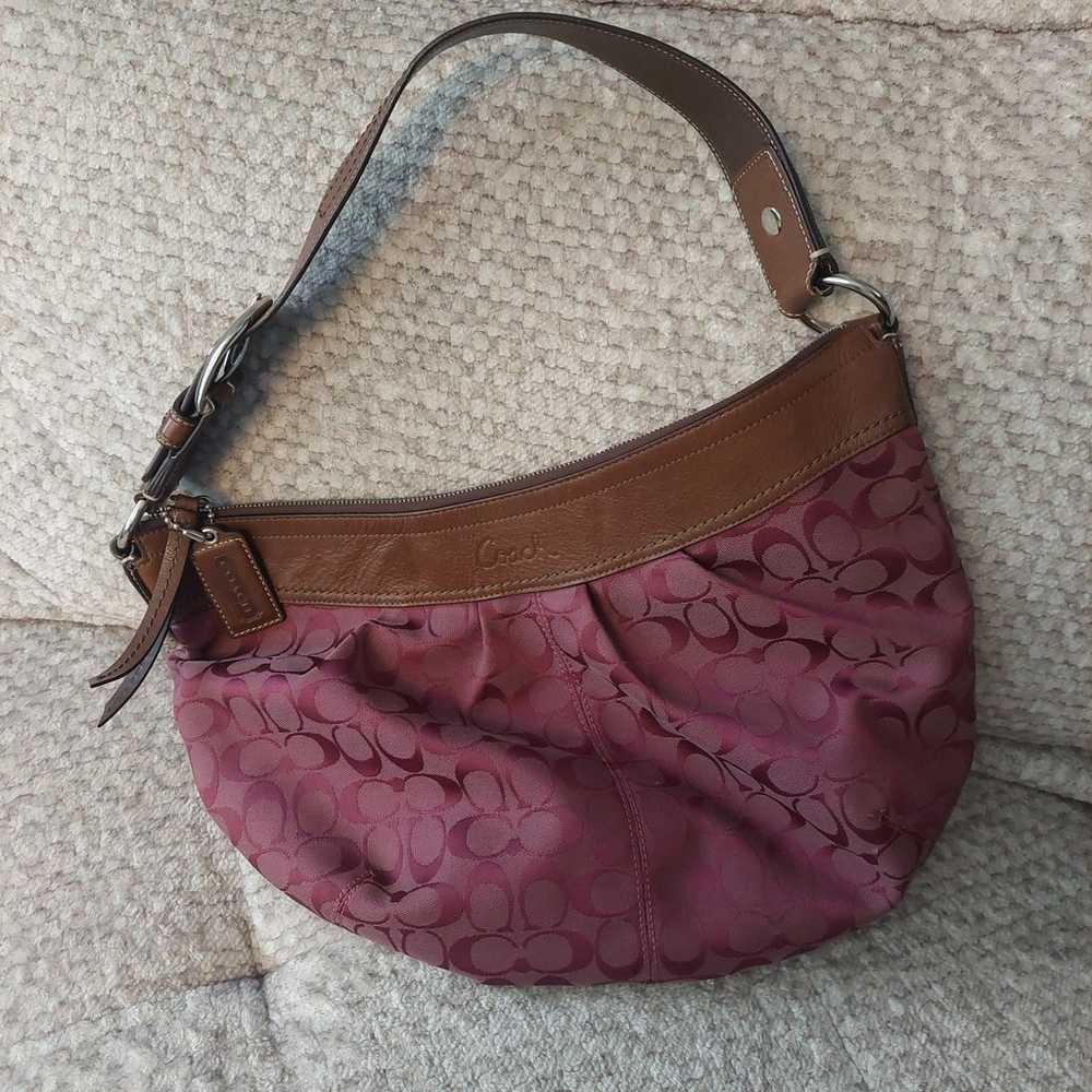 Vintage Burgundy Coach Purse. - image 12