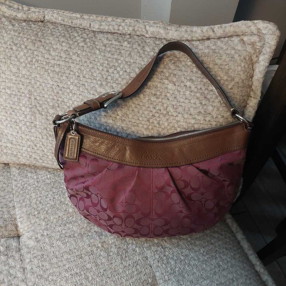 Vintage Burgundy Coach Purse. - image 1