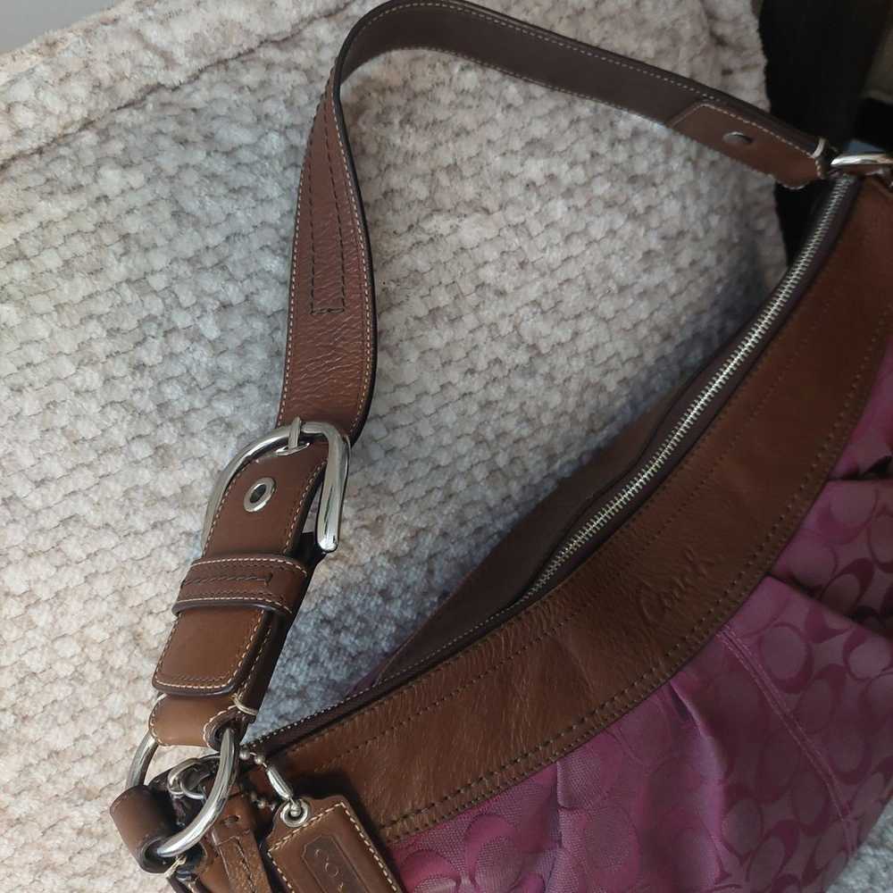 Vintage Burgundy Coach Purse. - image 4