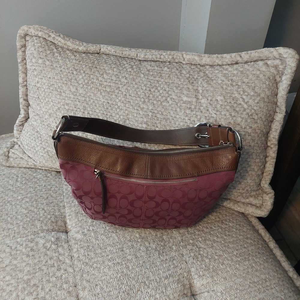 Vintage Burgundy Coach Purse. - image 5