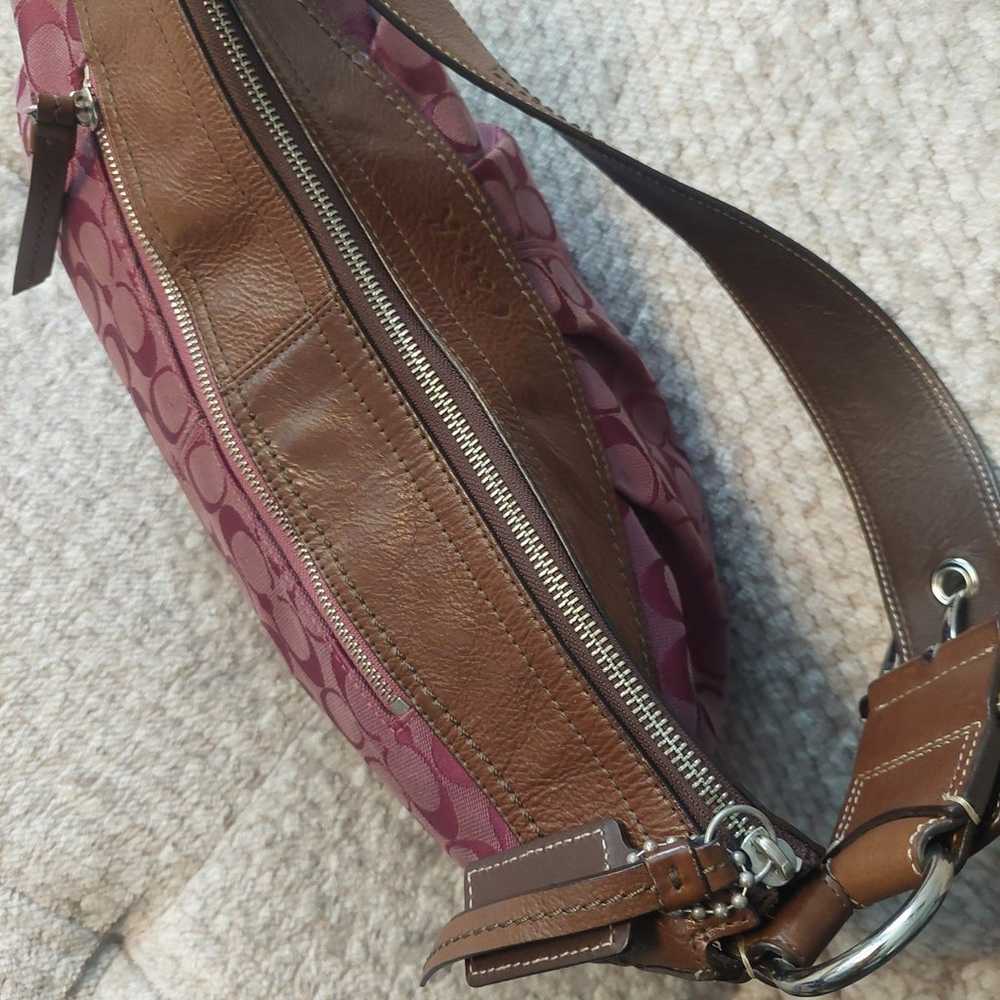 Vintage Burgundy Coach Purse. - image 8