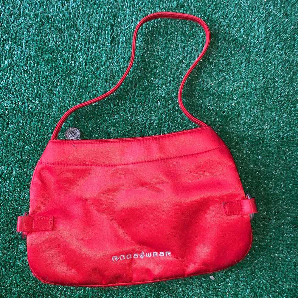 Y2K RED vintage RocaWear cute satin bag - image 12