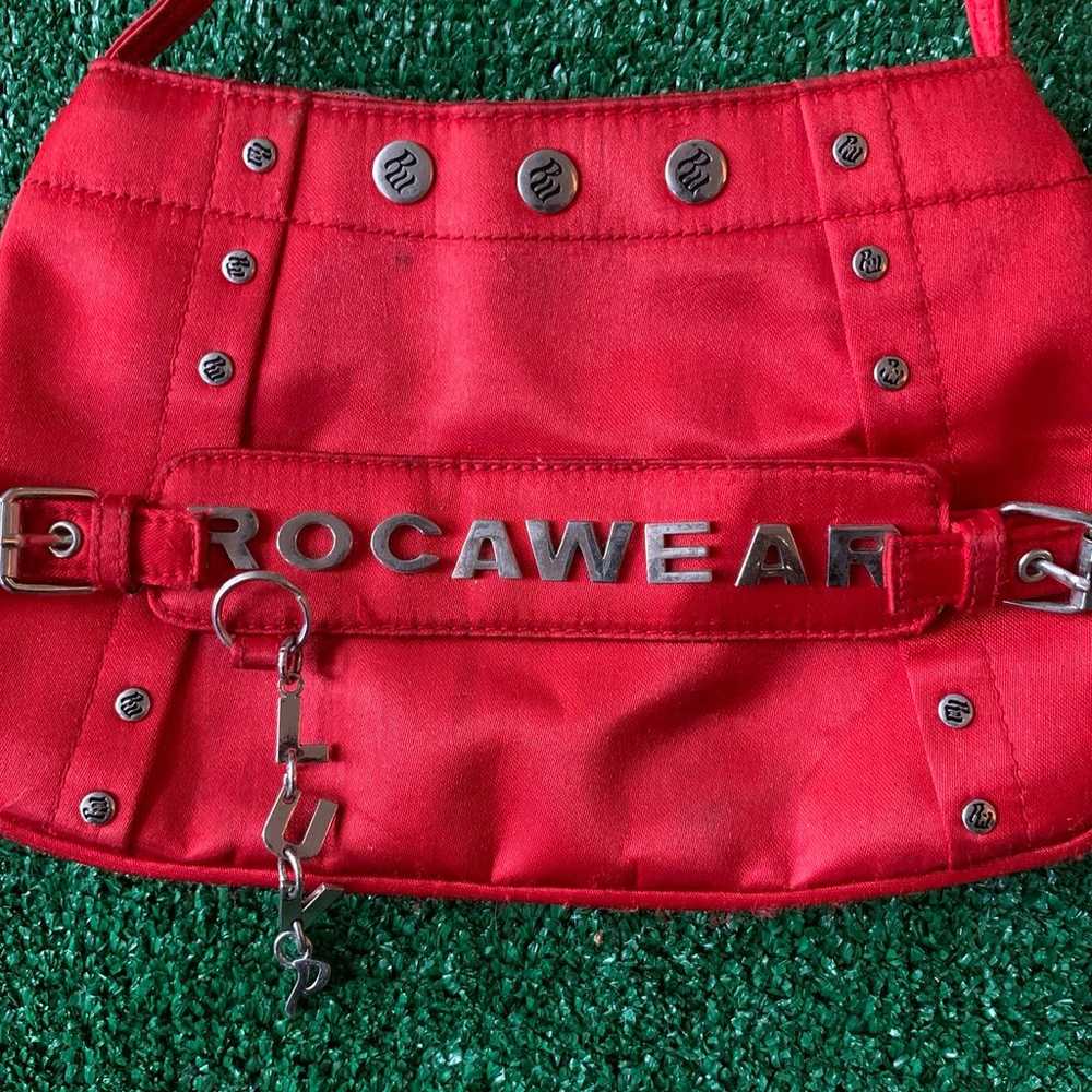 Y2K RED vintage RocaWear cute satin bag - image 3