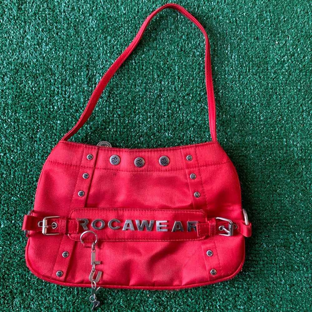 Y2K RED vintage RocaWear cute satin bag - image 5