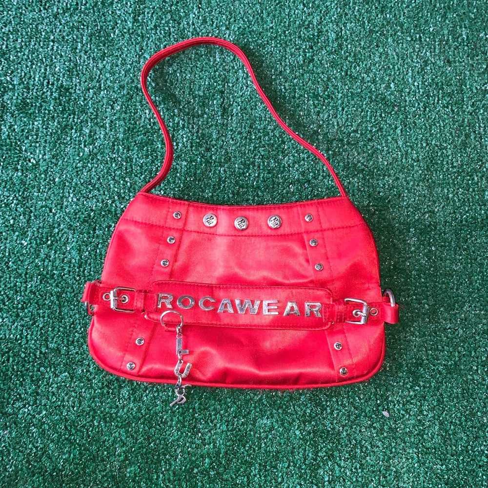 Y2K RED vintage RocaWear cute satin bag - image 6