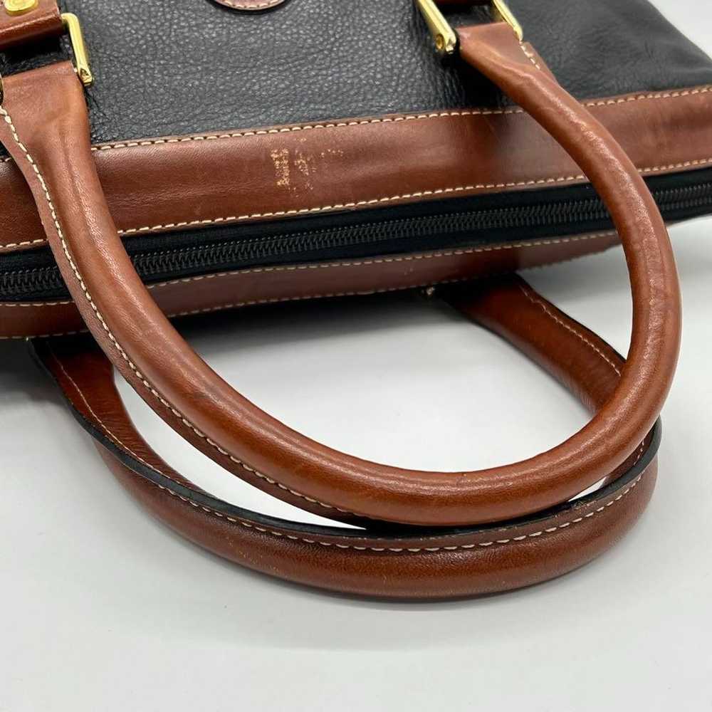 ✨Fine Quality✨ BALLY Handbag Vintage Two-tone Gra… - image 5