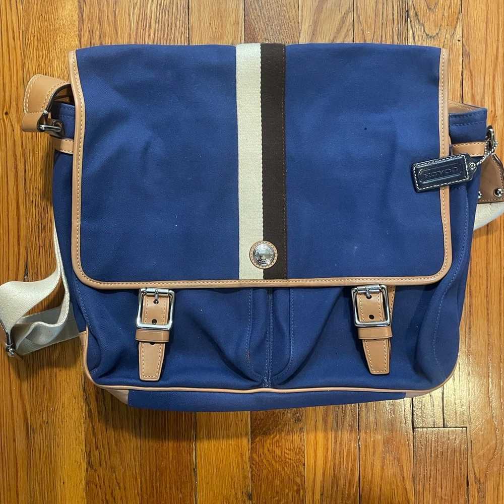 Vintage Coach Canvas Messenger Bag - image 1