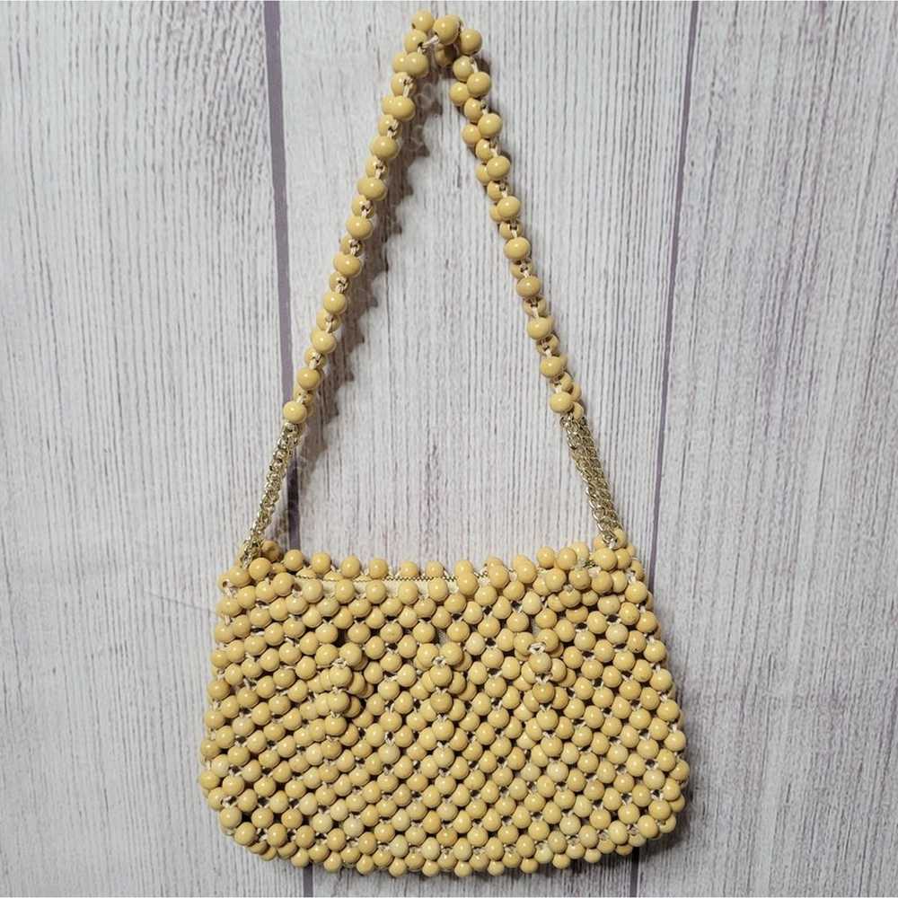 Vintage Wooden Bead Shoulder Bag by Walborg's, ma… - image 2