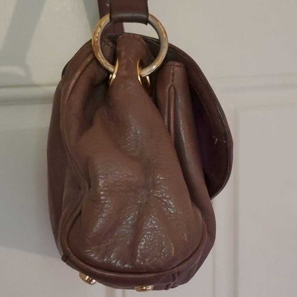 Vintage B Makowsky Leather Bag Baguette Barrel Sh… - image 3