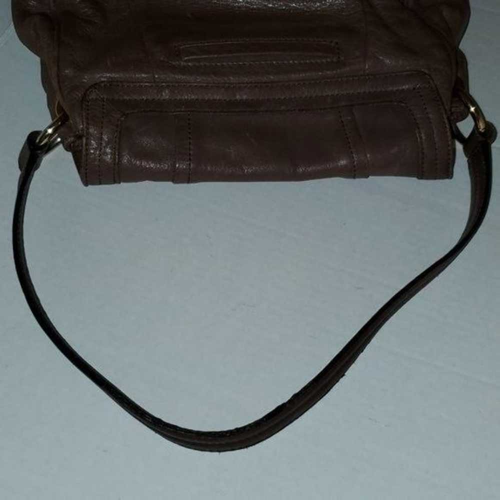 Vintage B Makowsky Leather Bag Baguette Barrel Sh… - image 9