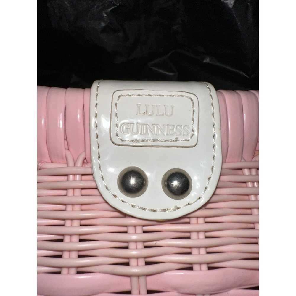 VINTAGE 90's UNUSED LULU GUINNESS PINK & WHITE ST… - image 7