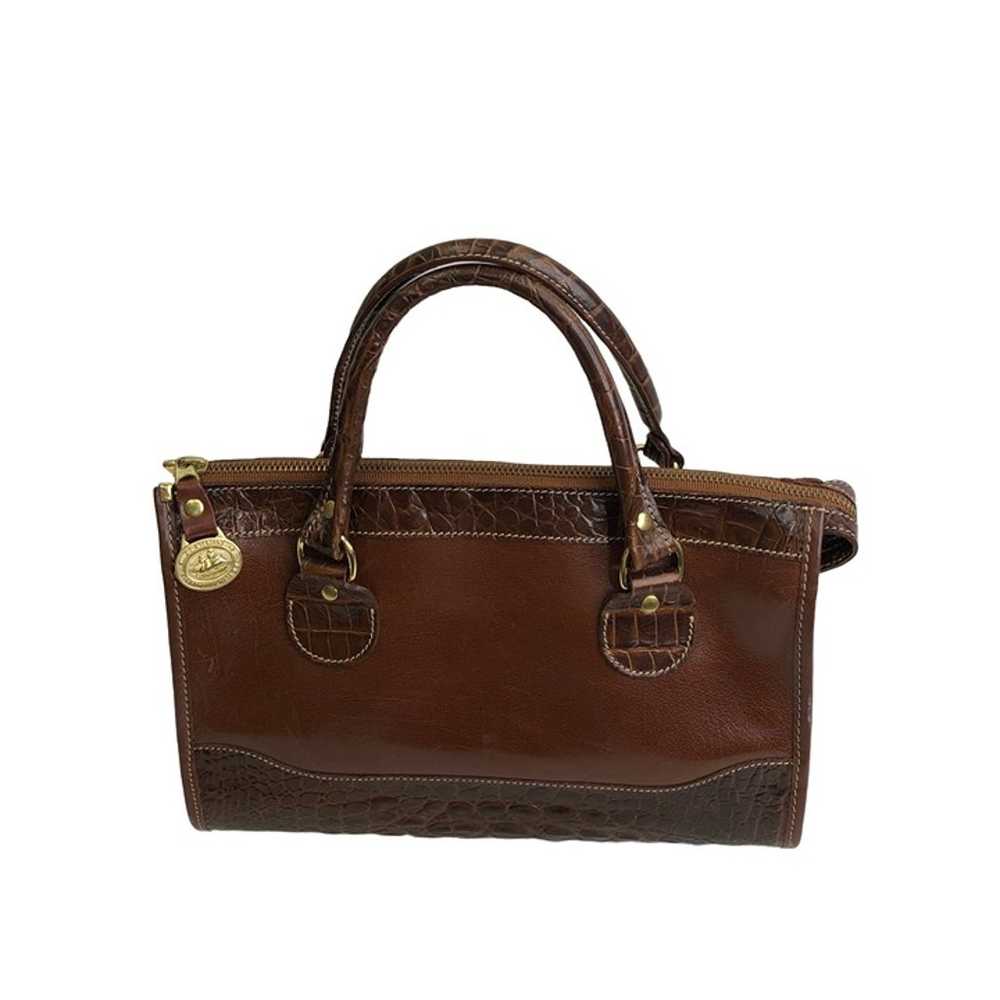 BRAHMIN VINTAGE Leather CLASSIC Satchel Brown HAN… - image 2