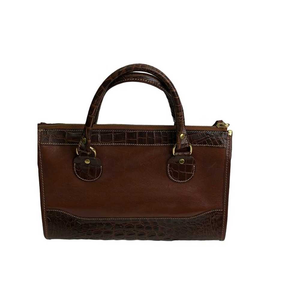 BRAHMIN VINTAGE Leather CLASSIC Satchel Brown HAN… - image 7