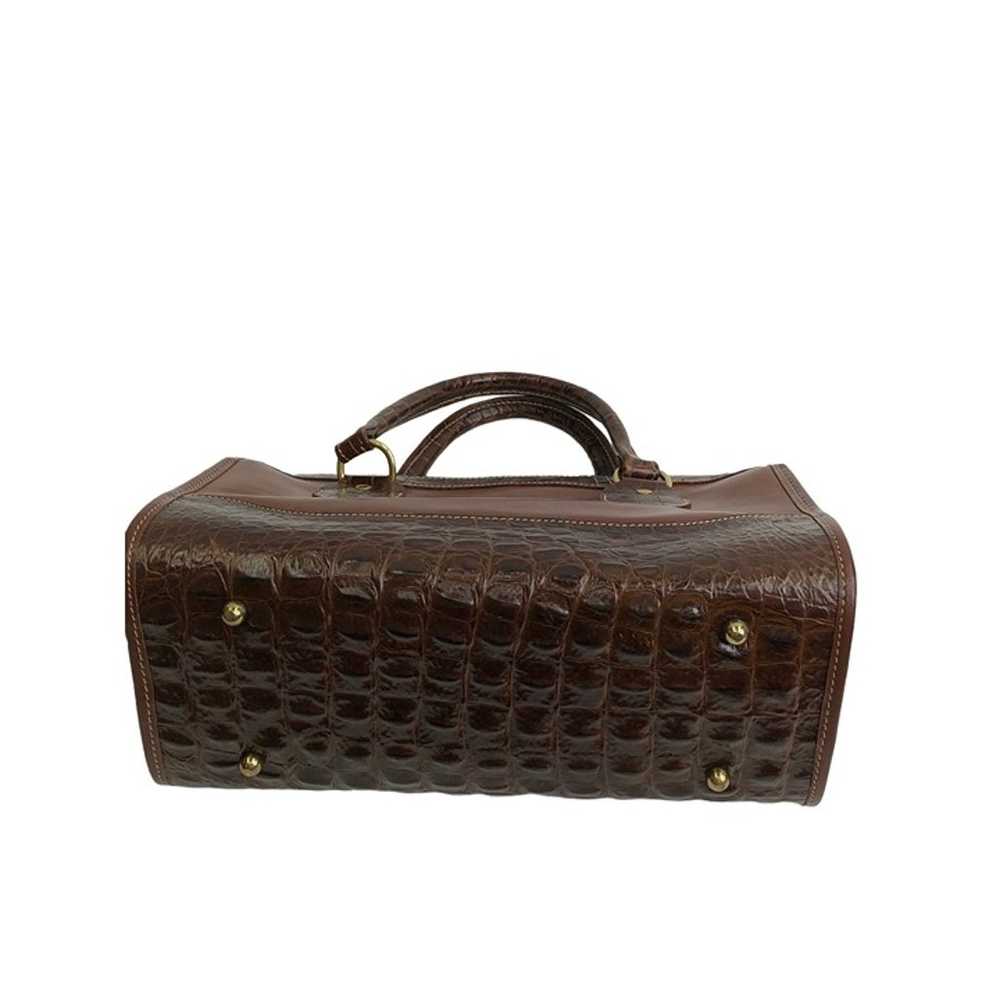 BRAHMIN VINTAGE Leather CLASSIC Satchel Brown HAN… - image 8