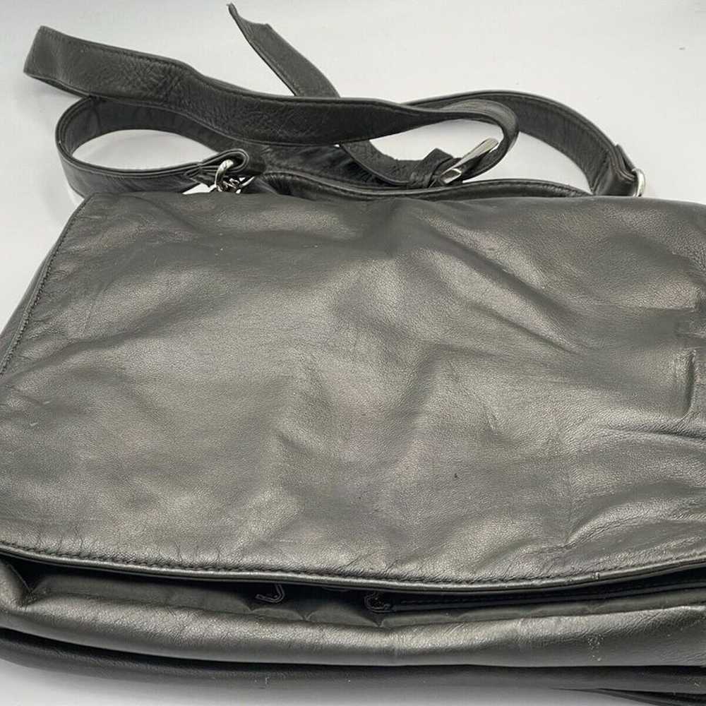 Wilsons Leather Pelle Studio VTG Y2K Black Messen… - image 3