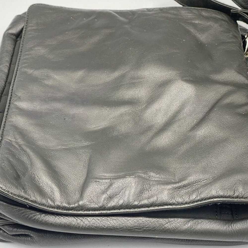 Wilsons Leather Pelle Studio VTG Y2K Black Messen… - image 4