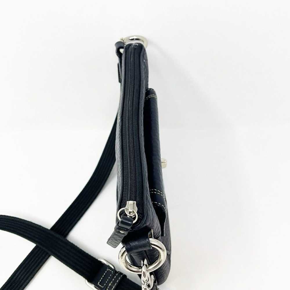 Vintage Y2K Coach Black Pebbled Leather Turn Lock… - image 10