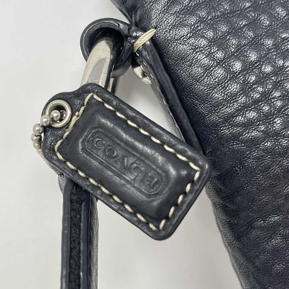 Vintage Y2K Coach Black Pebbled Leather Turn Lock… - image 8