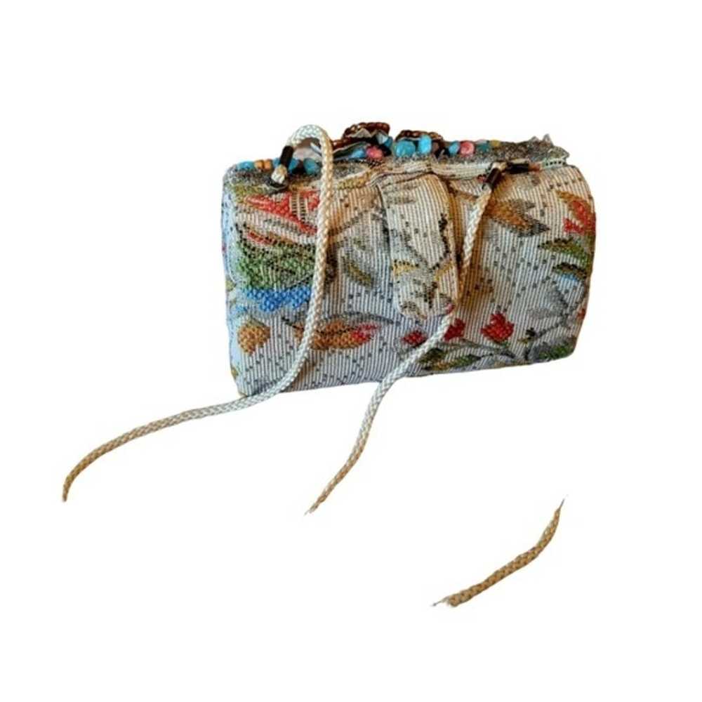 Vintage Floral Beaded Evening Shoulder Crossbody … - image 2