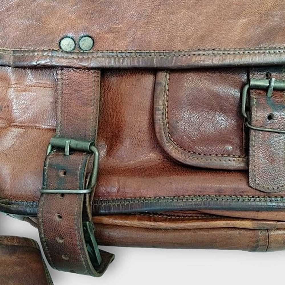 Komals Passion Leather Vintage Leather Briefcase … - image 4