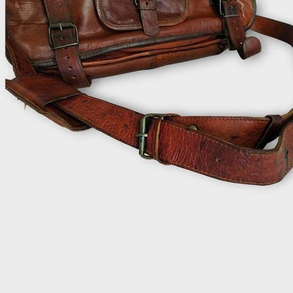 Komals Passion Leather Vintage Leather Briefcase … - image 6