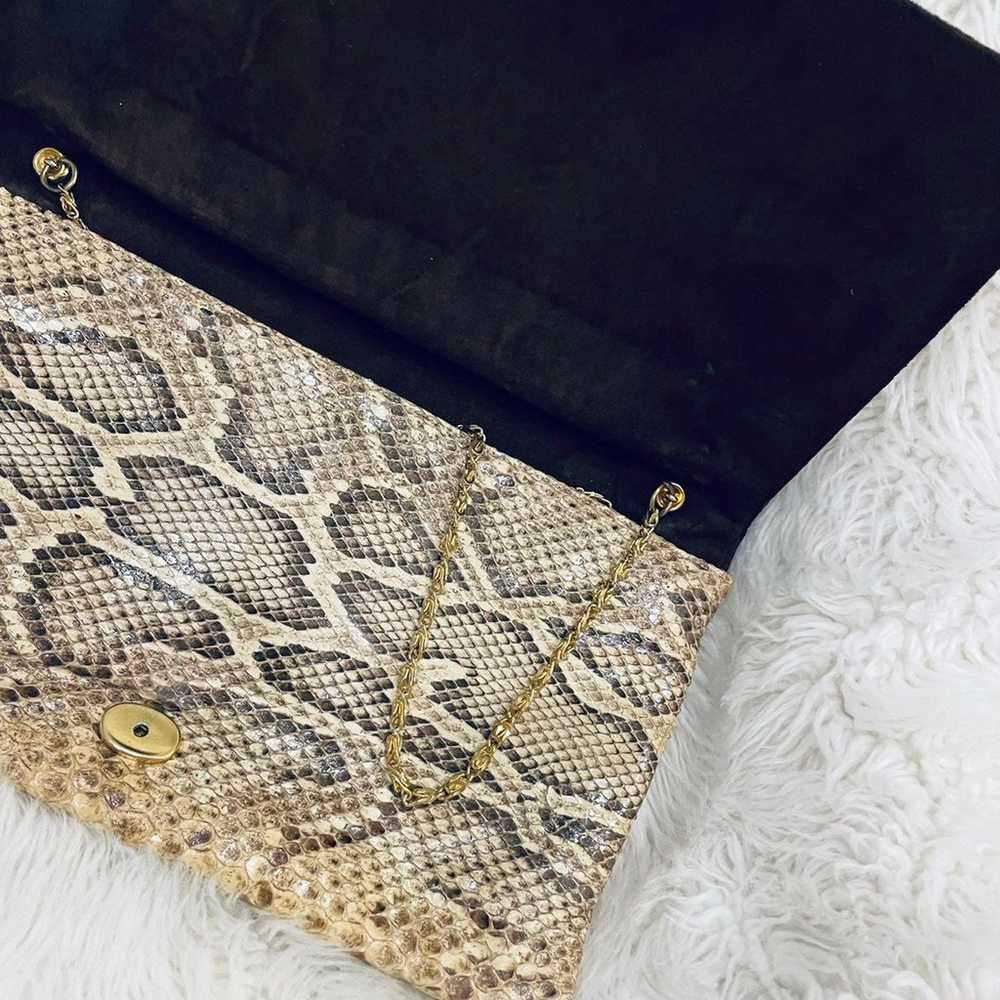 Snake leather Varon vintage Convertible Clutch Sh… - image 2