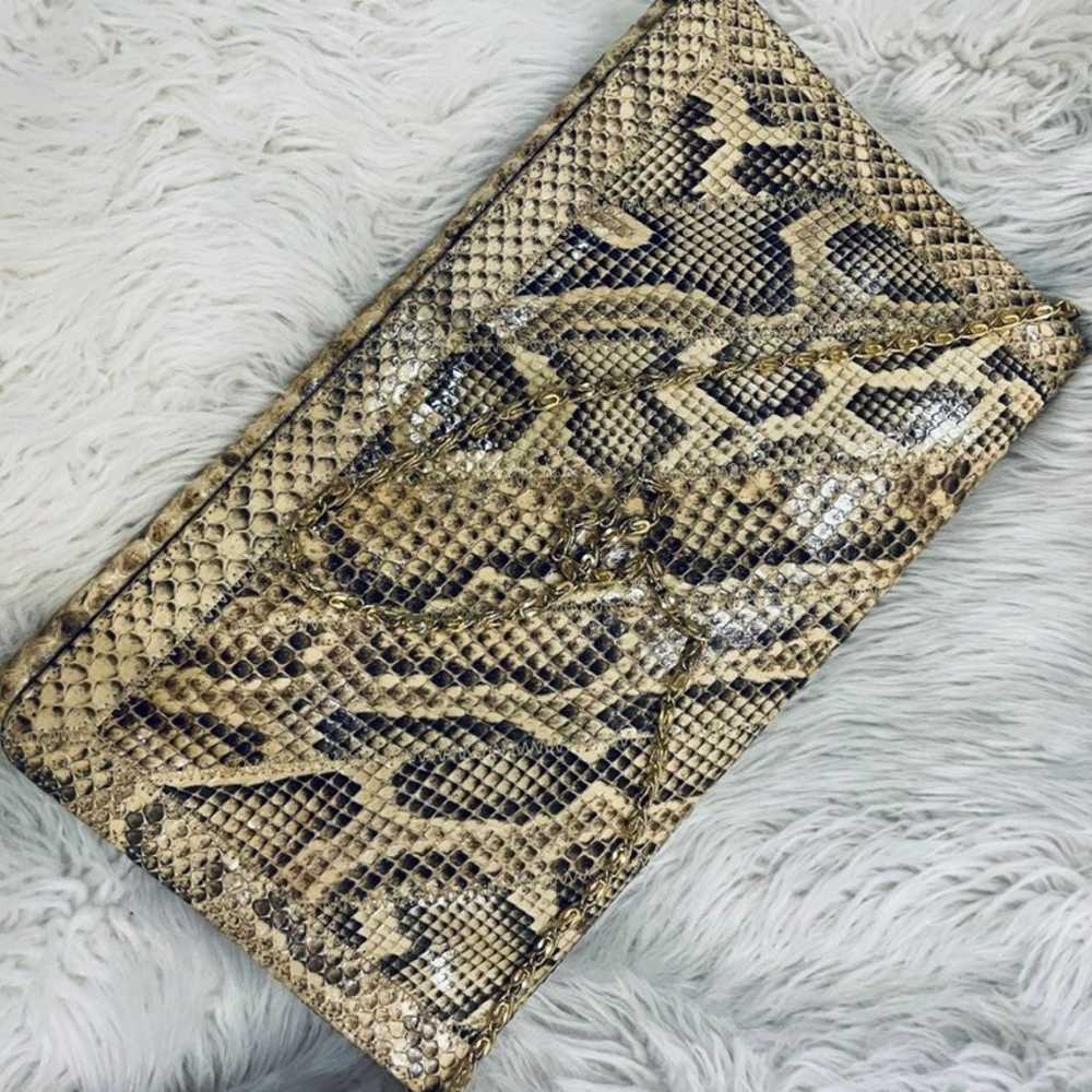 Snake leather Varon vintage Convertible Clutch Sh… - image 4