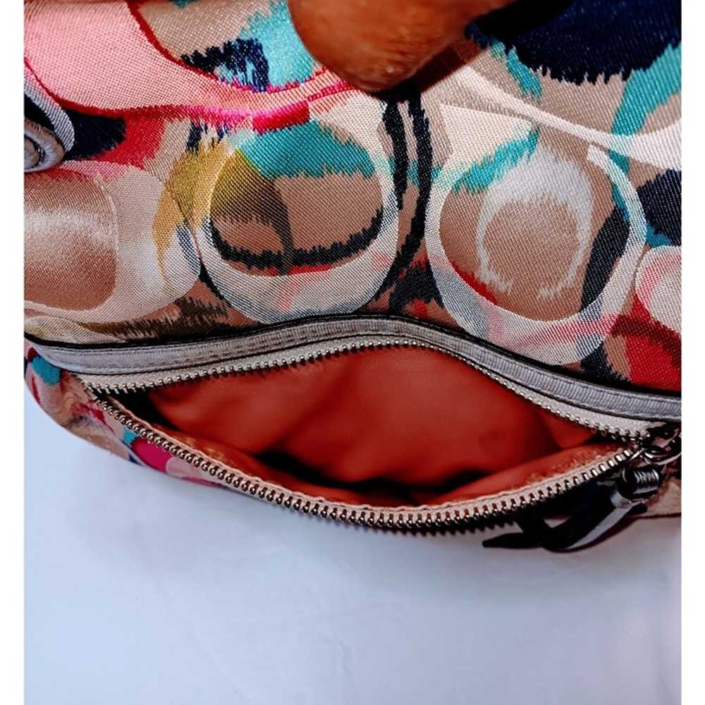 Coach Vintage Poppy Multicolor  Signature Handbag - image 10