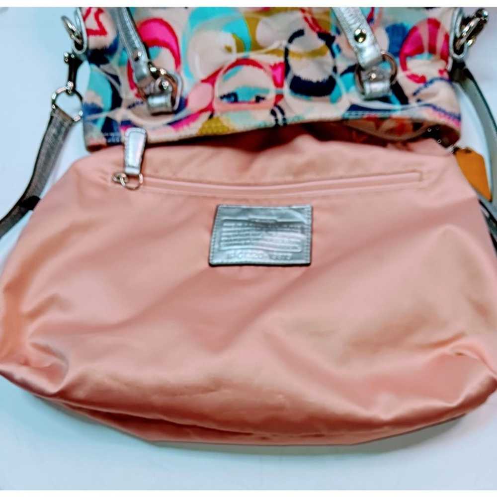 Coach Vintage Poppy Multicolor  Signature Handbag - image 11