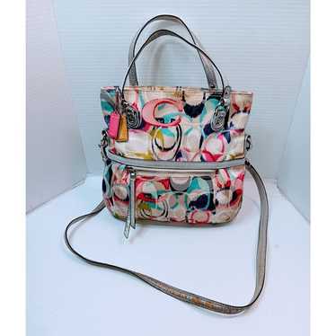 Coach Vintage Poppy Multicolor  Signature Handbag - image 1