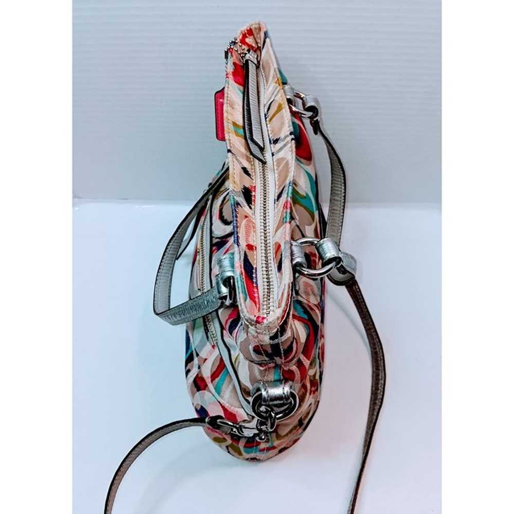 Coach Vintage Poppy Multicolor  Signature Handbag - image 3