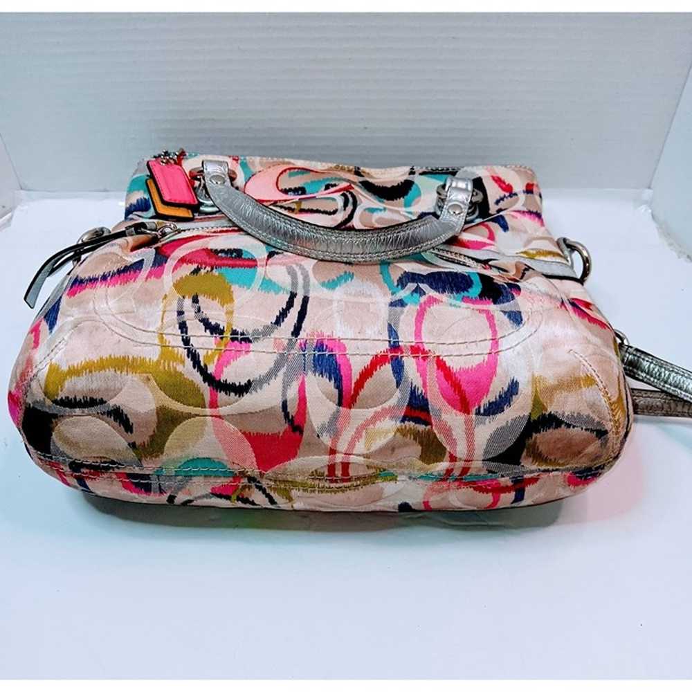 Coach Vintage Poppy Multicolor  Signature Handbag - image 6