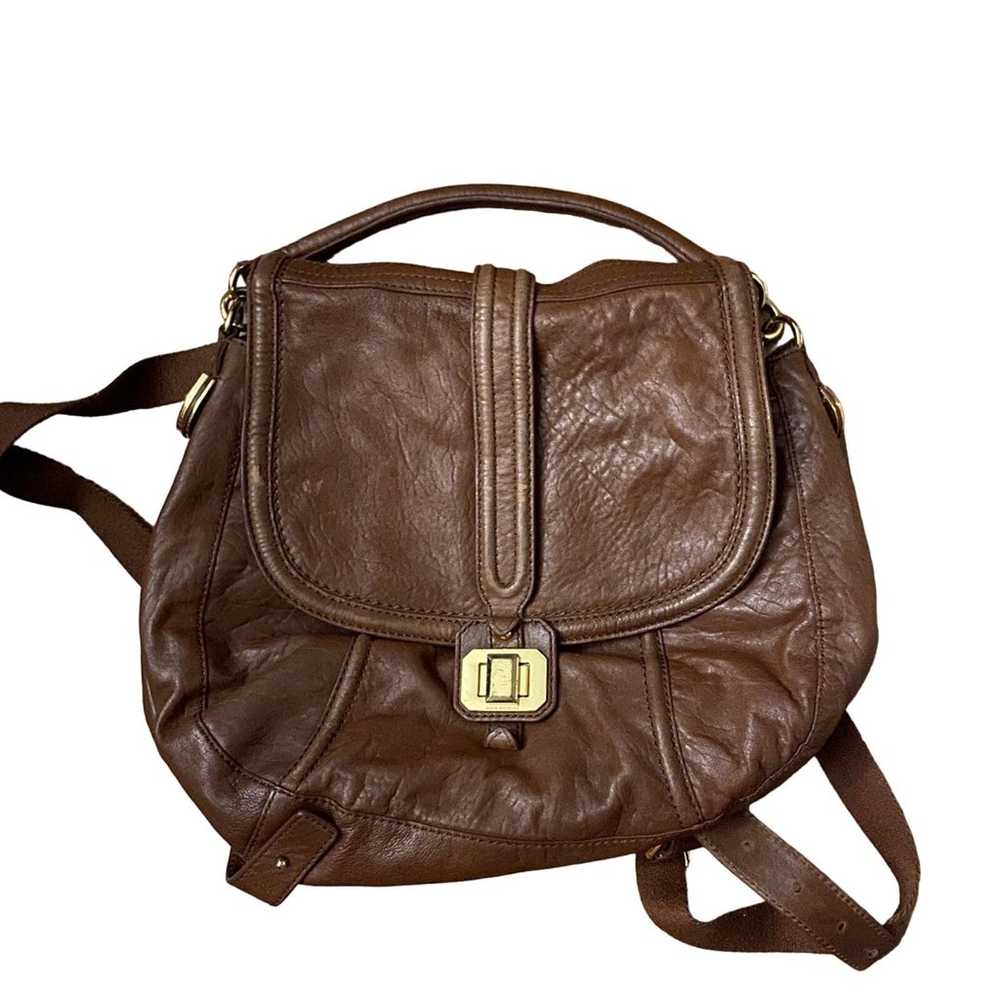 juicy couture vintage brown soft leather back-pac… - image 2