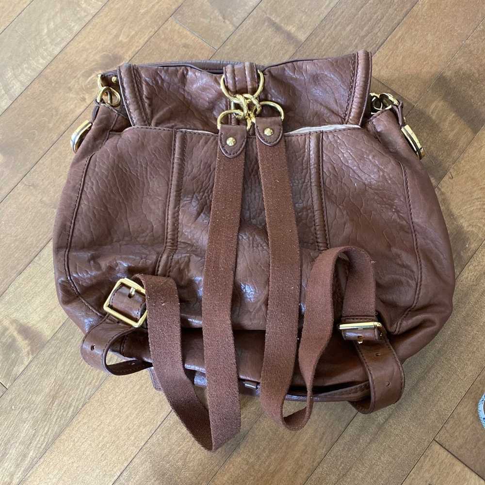 juicy couture vintage brown soft leather back-pac… - image 5