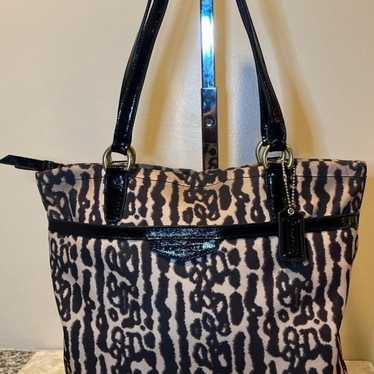 Pre-Loved COACH OCELOT LEOPARD ANIMAL PRINT TOTE … - image 1