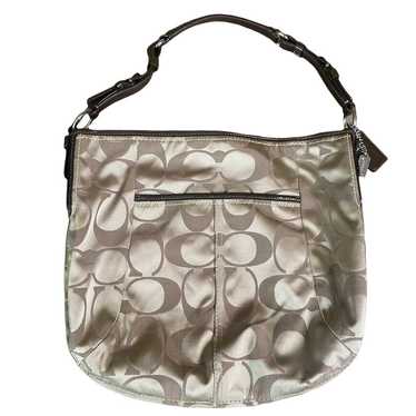 Coach Soho Signature hot Gold Sateen Hobo Bag 12676