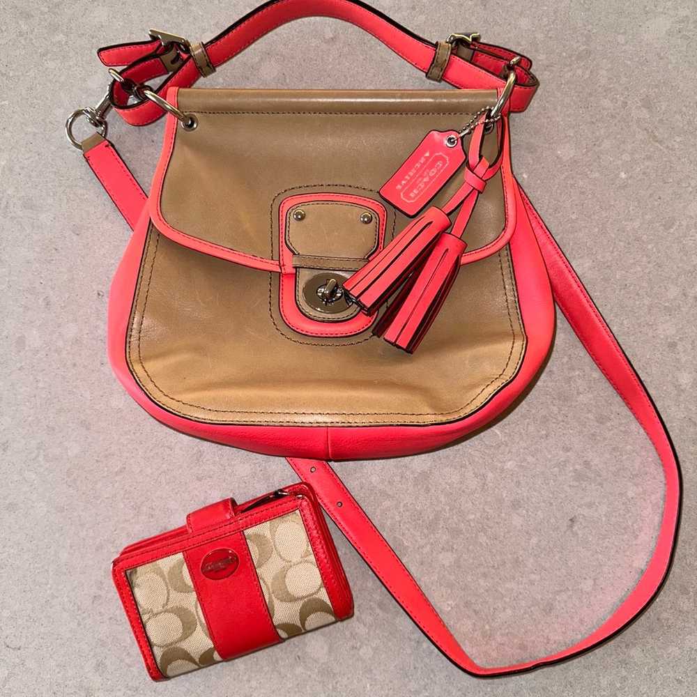 Vintage Coach Purse and Matching Wallet - image 11