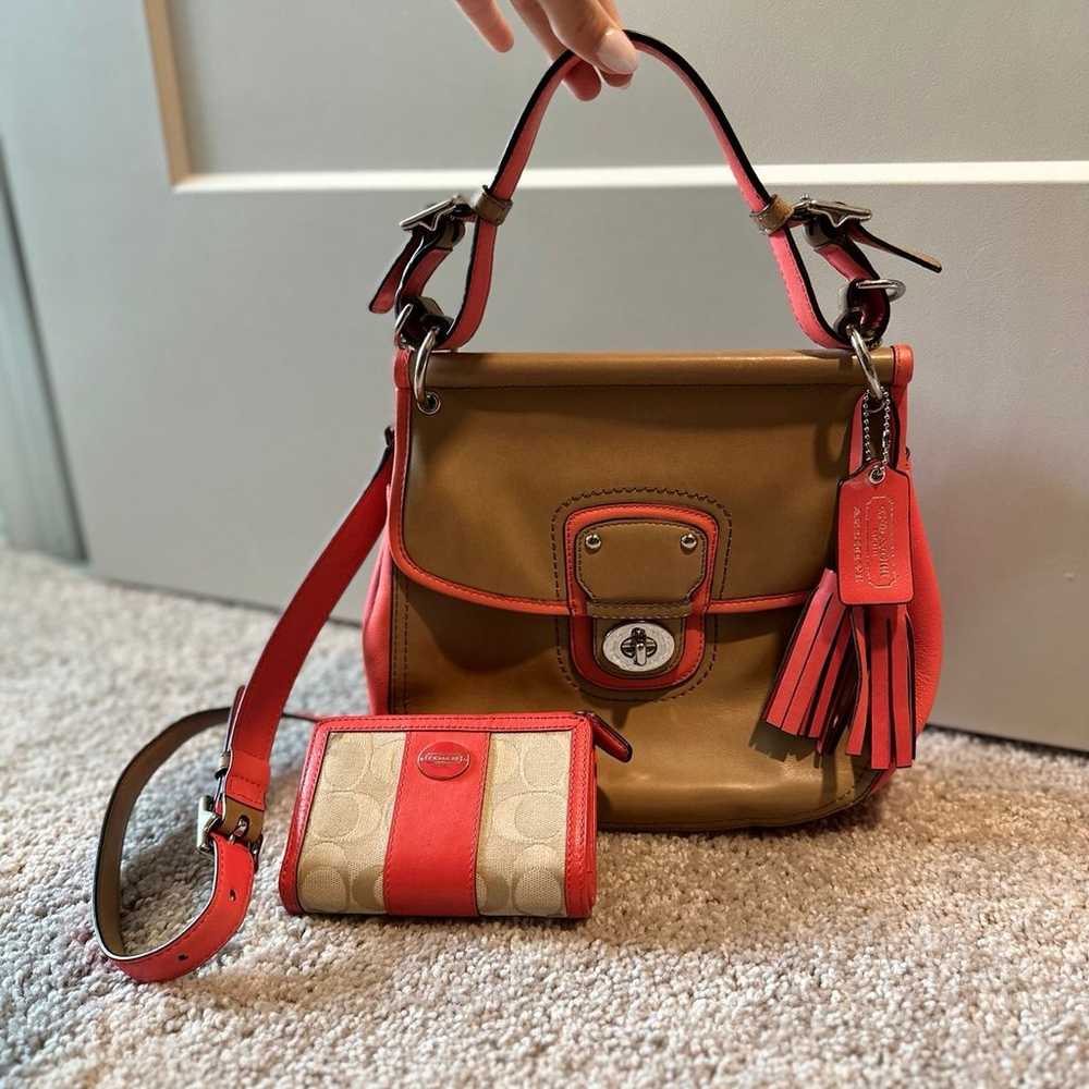 Vintage Coach Purse and Matching Wallet - image 2