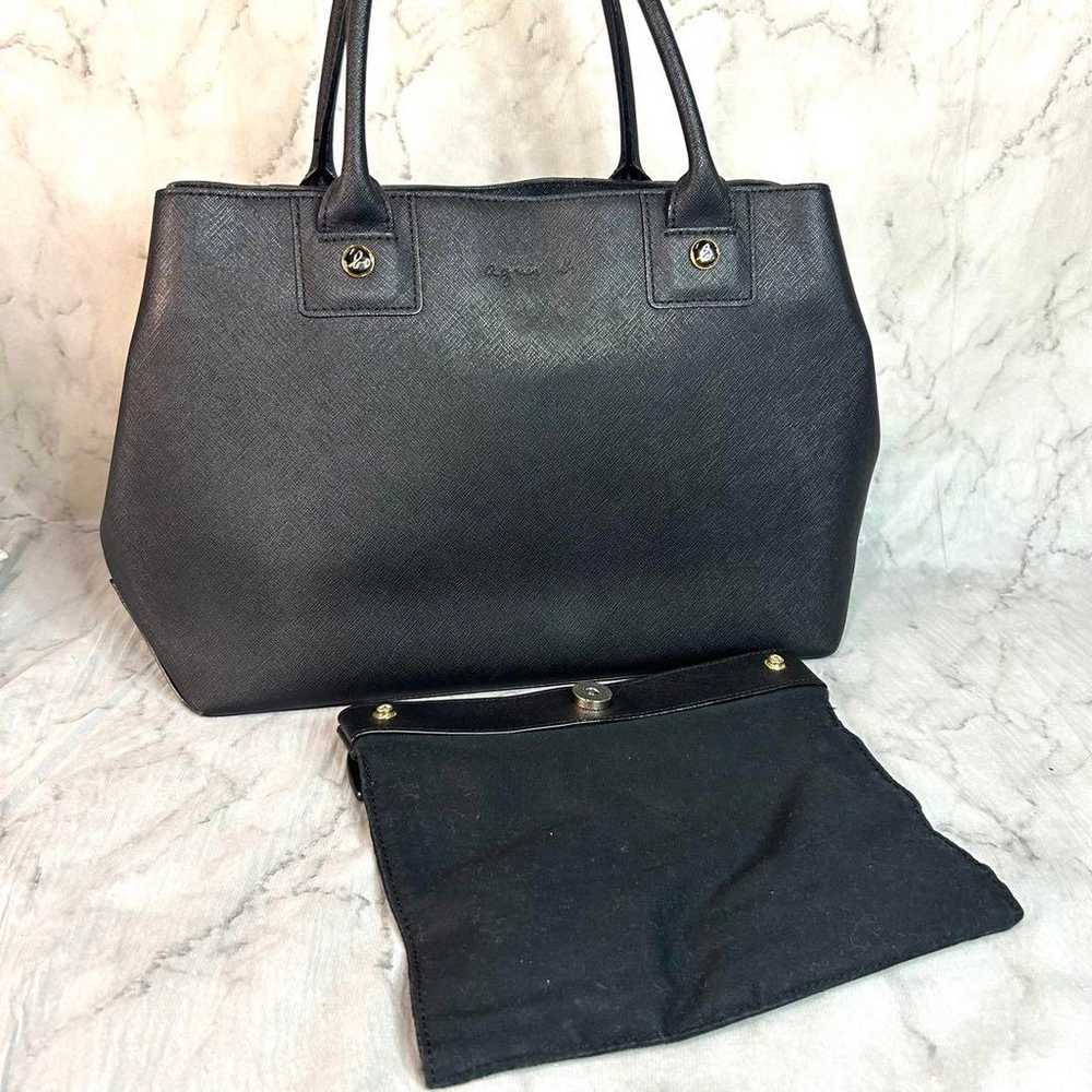 【Excellent Condition】Agnes B. Saffiano Leather To… - image 7