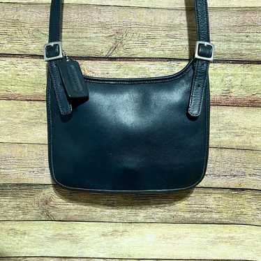 Coach Black Leather Vintage Hippie Crossbody - image 1