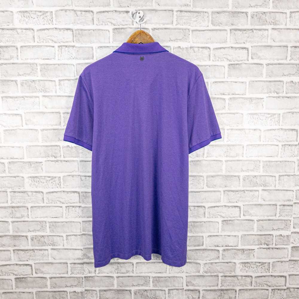 GREYSON Short Sleeve Golf Polo Shirt in Purple Pi… - image 3