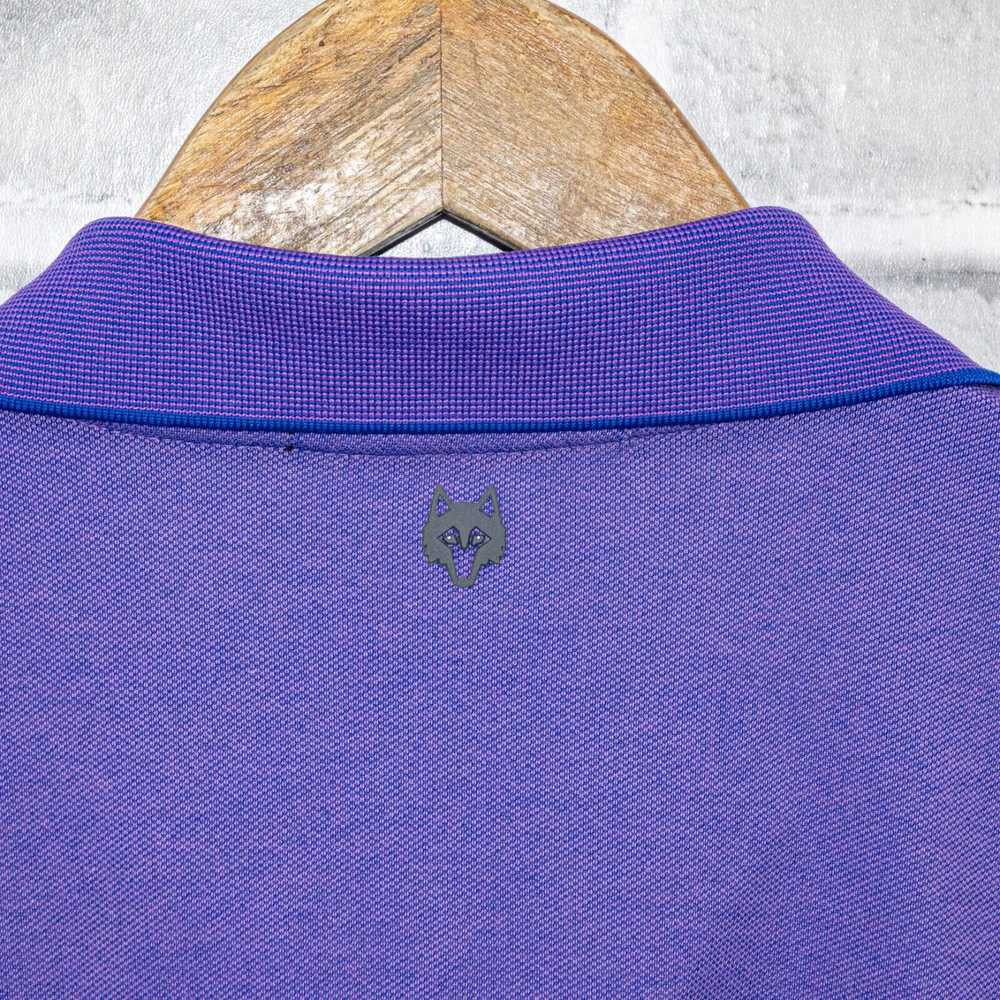 GREYSON Short Sleeve Golf Polo Shirt in Purple Pi… - image 4