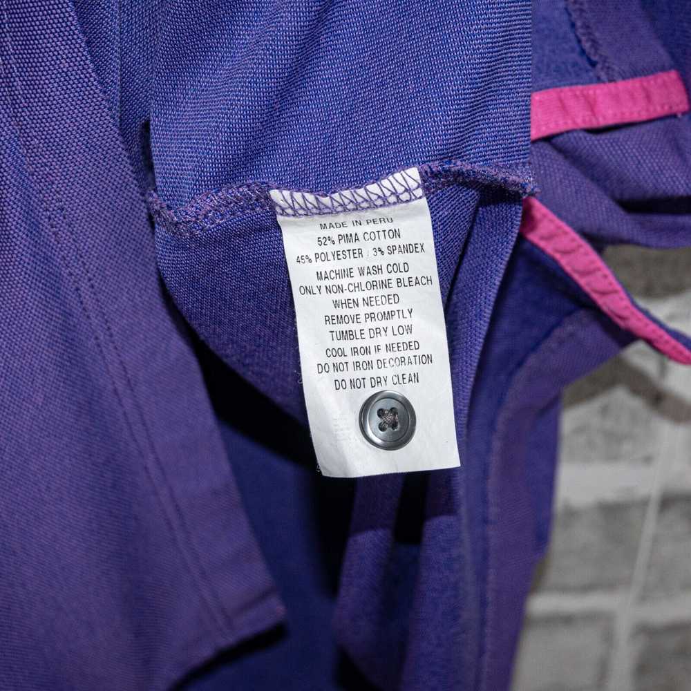 GREYSON Short Sleeve Golf Polo Shirt in Purple Pi… - image 8