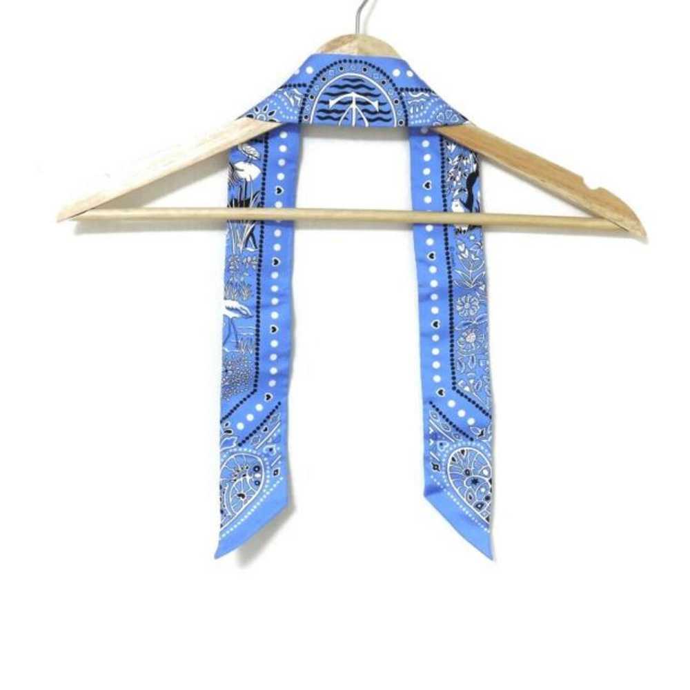 Hermes Scarf Twilly Light Blue Ribbon - image 2