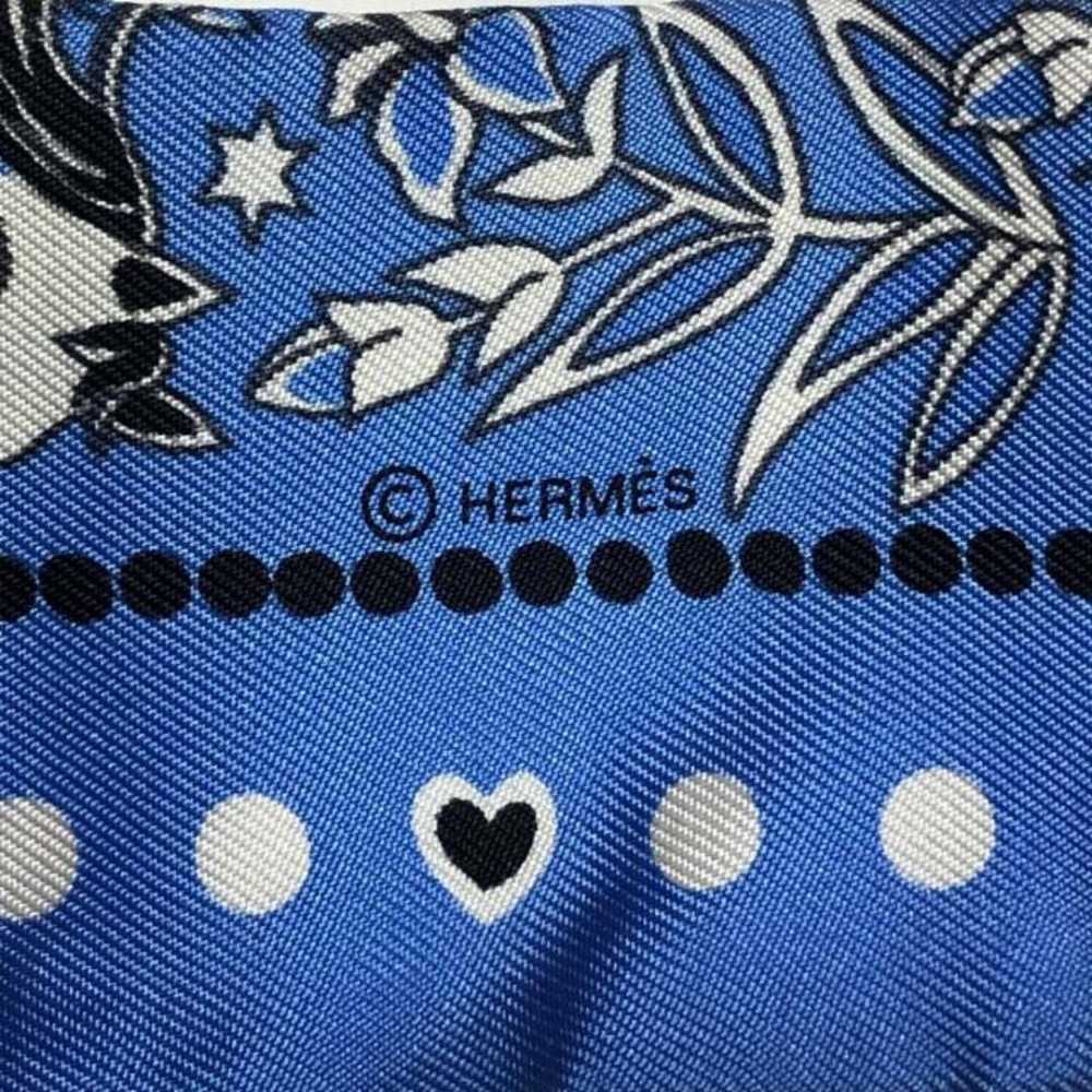 Hermes Scarf Twilly Light Blue Ribbon - image 3