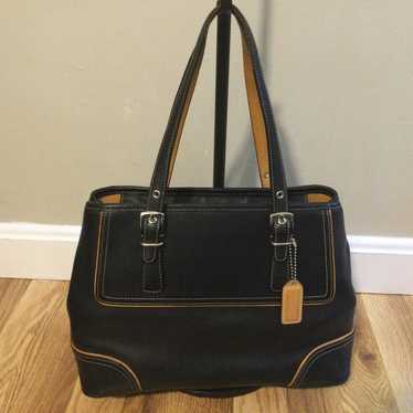 Coach Hampton store Black Leather Flap Bag L043-9570