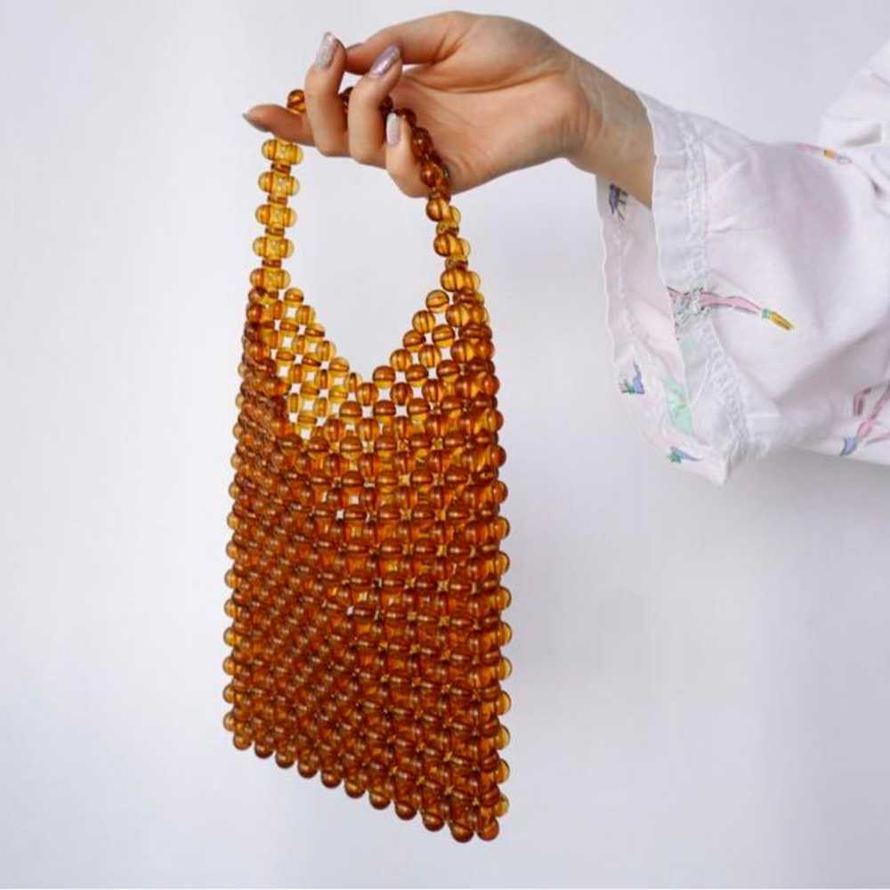 Rare 80s USA-made handbag, beaded bag, mini bag, … - image 1