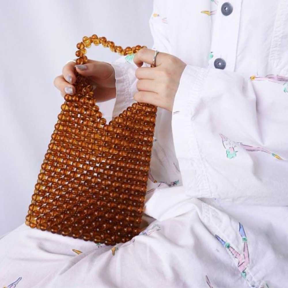 Rare 80s USA-made handbag, beaded bag, mini bag, … - image 3